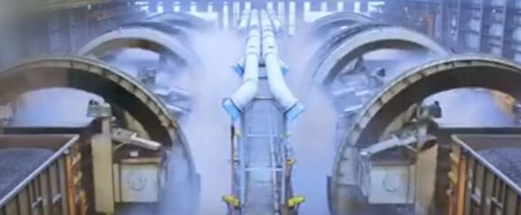 卸煤翻車機作業現場 真大型自動翻車現場